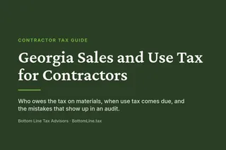 Georgia Sales and Use Tax for Contractors, in Plain English