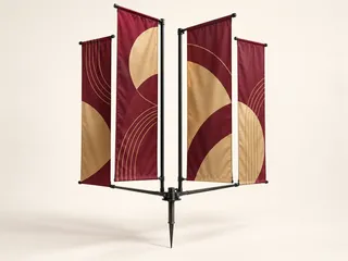 Cluster Flag Fountain shown as an illustrative product example without supplier branding