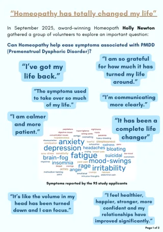 PMDD and Homeopathy