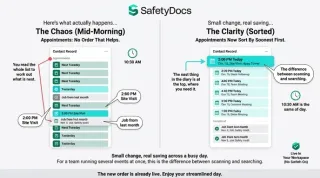 ECM What's New: your next appointment first, not buried