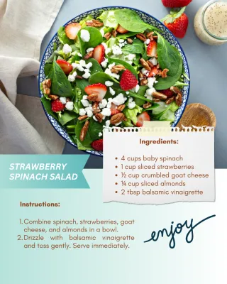 Delicious Strawberry Spinach Salad Recipe