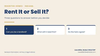 Should You Rent Out or Sell an Inherited House in Indiana?