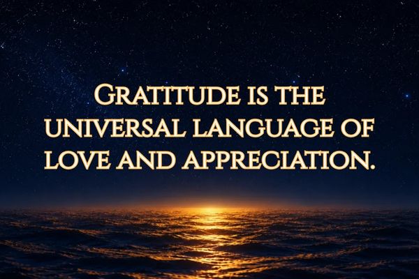 Gratitude is the universal language of love and appreciation.