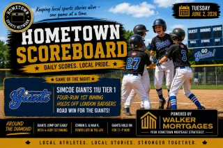 Hometown Sports Hometown Sports Recap — Tuesday, June 2, 2026 — Simcoe Giants 11U Hold Off London — Monday, June 1, 2026 — Heat U13 Turn a Triple Play - Copy