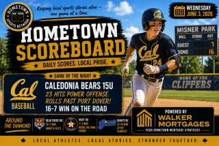 Hometown Sports Recap — Wednesday, June 3, 2026 — Caledonia Bears Roll Past Port Dover
