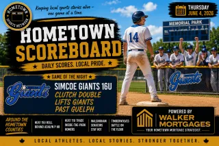 Hometown Sports Recap — Thursday, June 4, 2026 — Simcoe Giants 16U Edge Guelph Royals