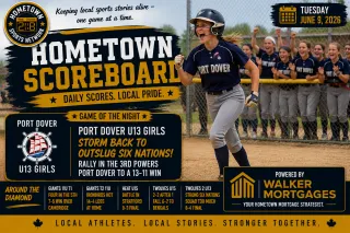 Hometown Sports Recap — Tuesday, June 9, 2026 — Port Dover U13 Girls Storm Back on Six Nations