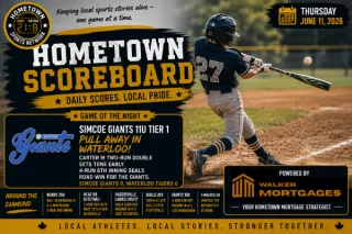 Hometown Sports Recap — Thursday, June 11, 2026 — Simcoe Giants 11U Tier 1 Pull Away in Waterloo
