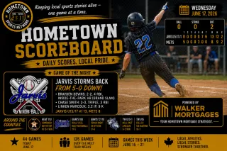 Hometown Sports Recap — Wednesday, June 17, 2026 — Jarvis Storms Back From 5-0 Down