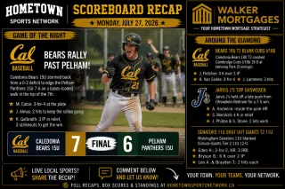 Hometown Sports Recap — Monday, July 27, 2026 — Bears Rally Past Pelham