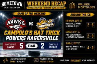 Hometown Sports Weekend Recap — Friday September 25 to Sunday September 27 — Campolo's Hat Trick Powers Hagersville