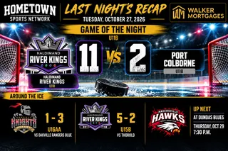 Hometown Sports Recap — Tuesday, October 27, 2026 — River Kings U11B Rout Port Colborne