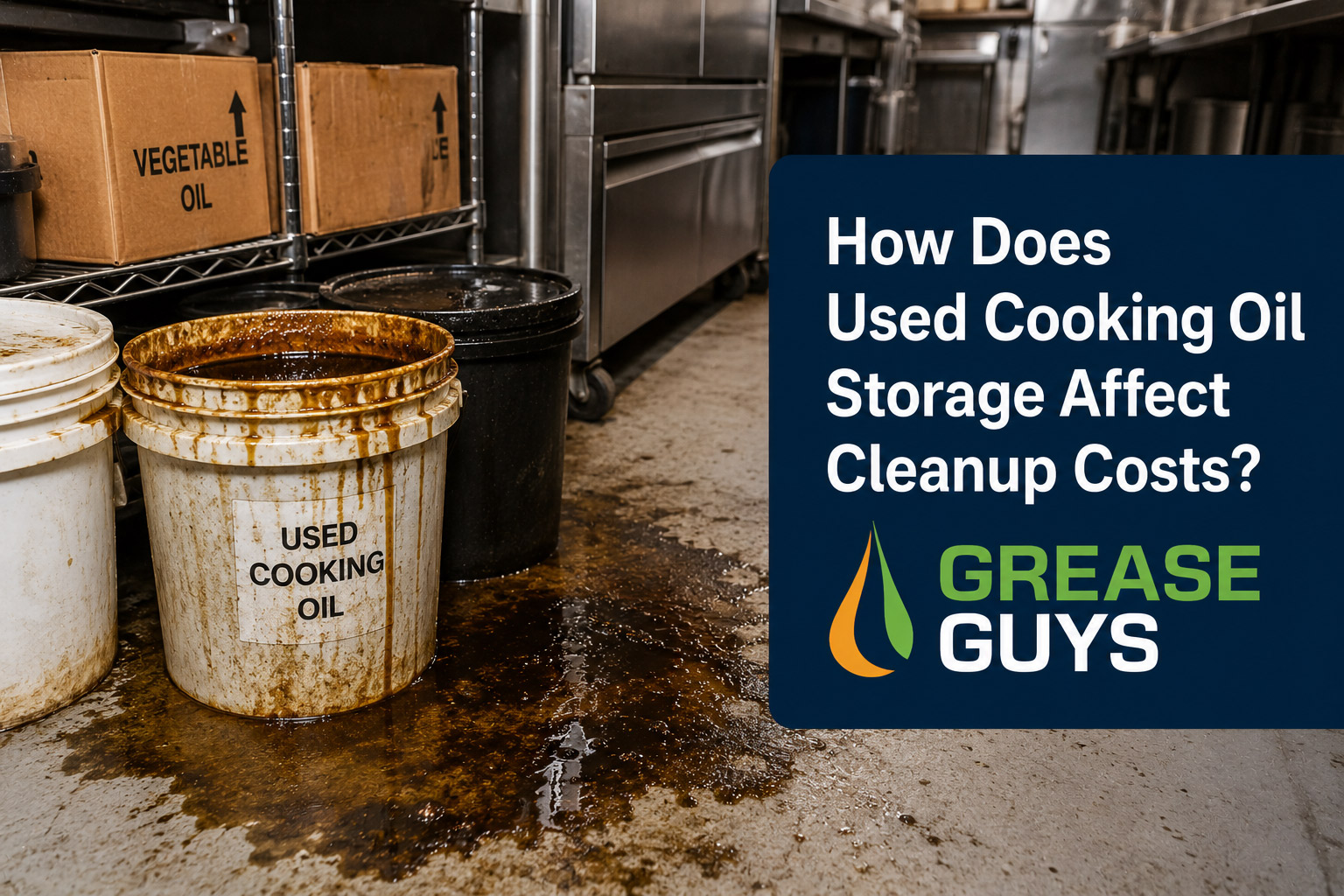 How Does Used Cooking Oil Storage Affect Cleanup Costs?