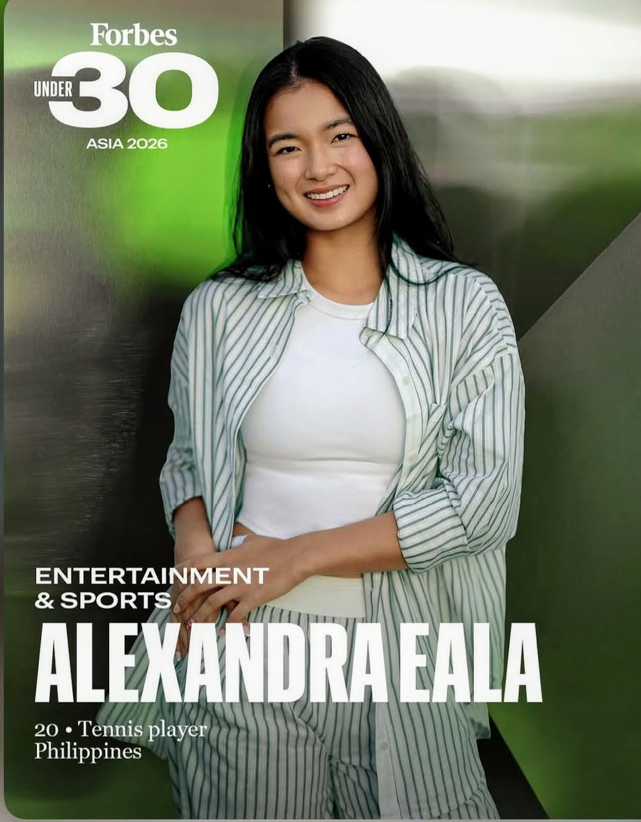 PH’s tennis star Alex Eala recognized as one of the Forbes 30 Under 30 Asia Next Icons