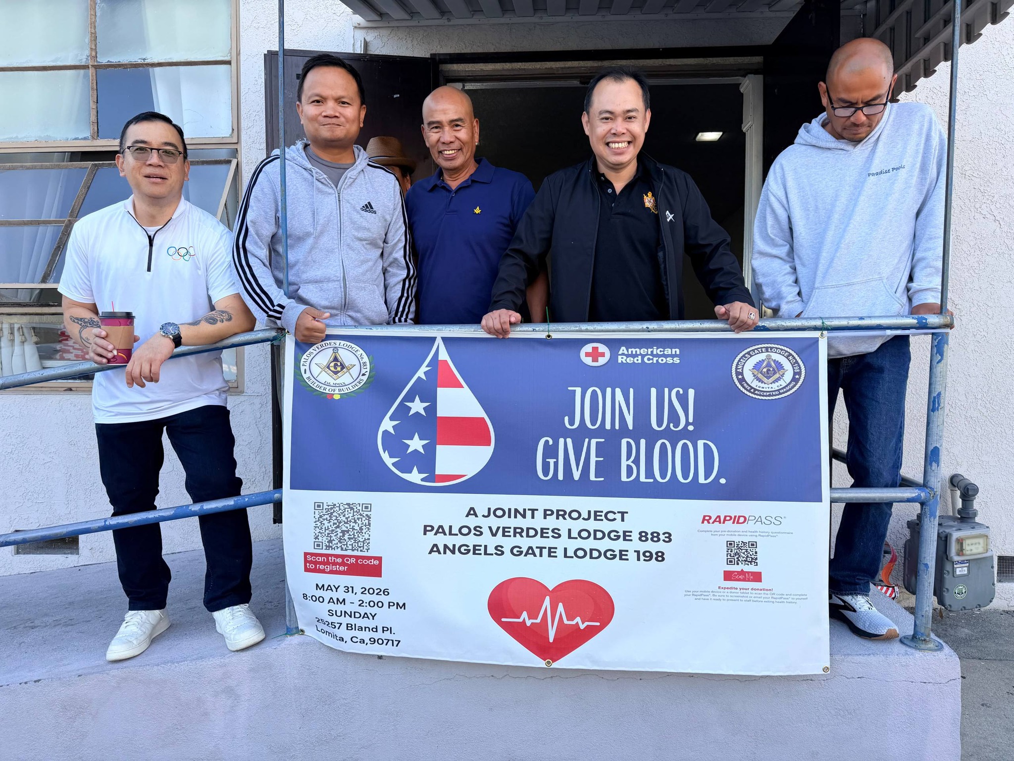 Masonic Lodges Partner with Red Cross for Successful Blood Drive