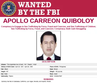 US Formally Requests Extradition of Detained Televangelist Apollo Quiboloy