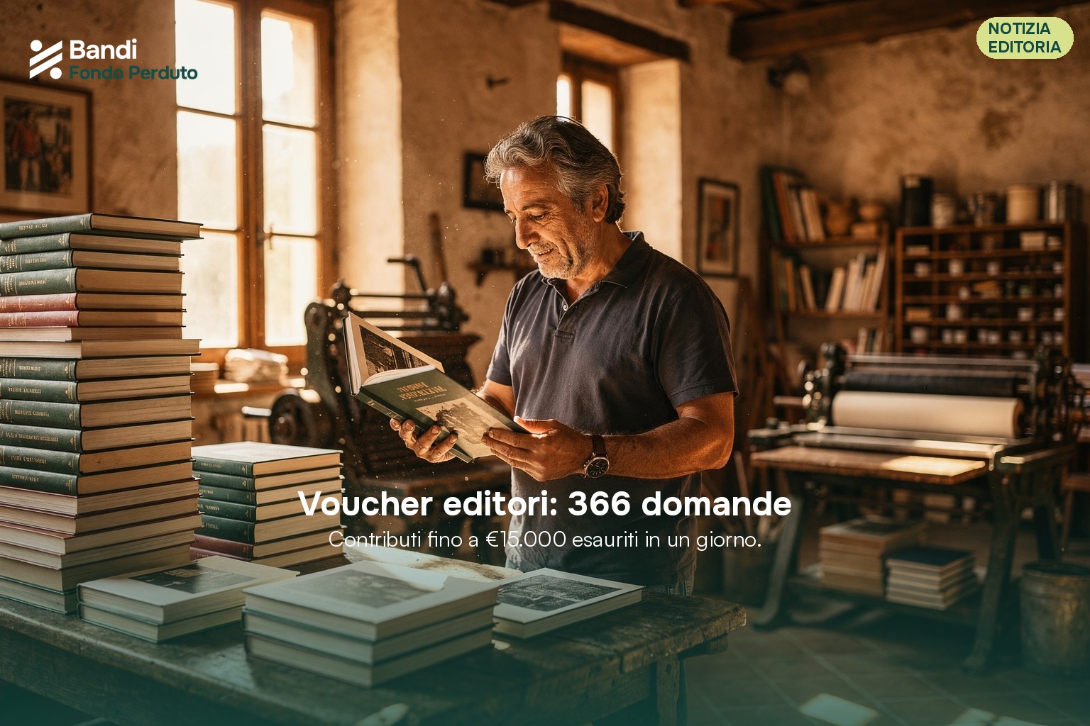 Ha chiuso il voucher piccoli editori: 366 domande per contributi fino a 15.000 euro