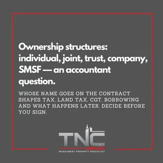 Property ownership structures: individual, joint, trust, company, SMSF