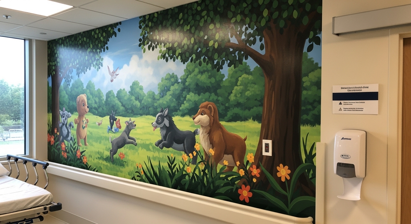Chemical-Resistant Hospital Murals: Durability for High-Sanitation Environments