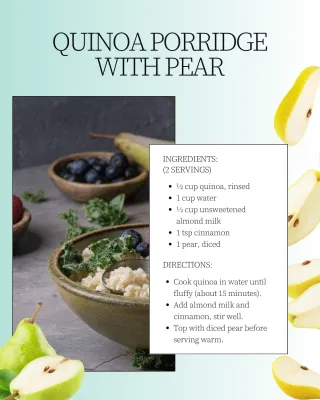 Warm Up with Quinoa Pear Porridge
