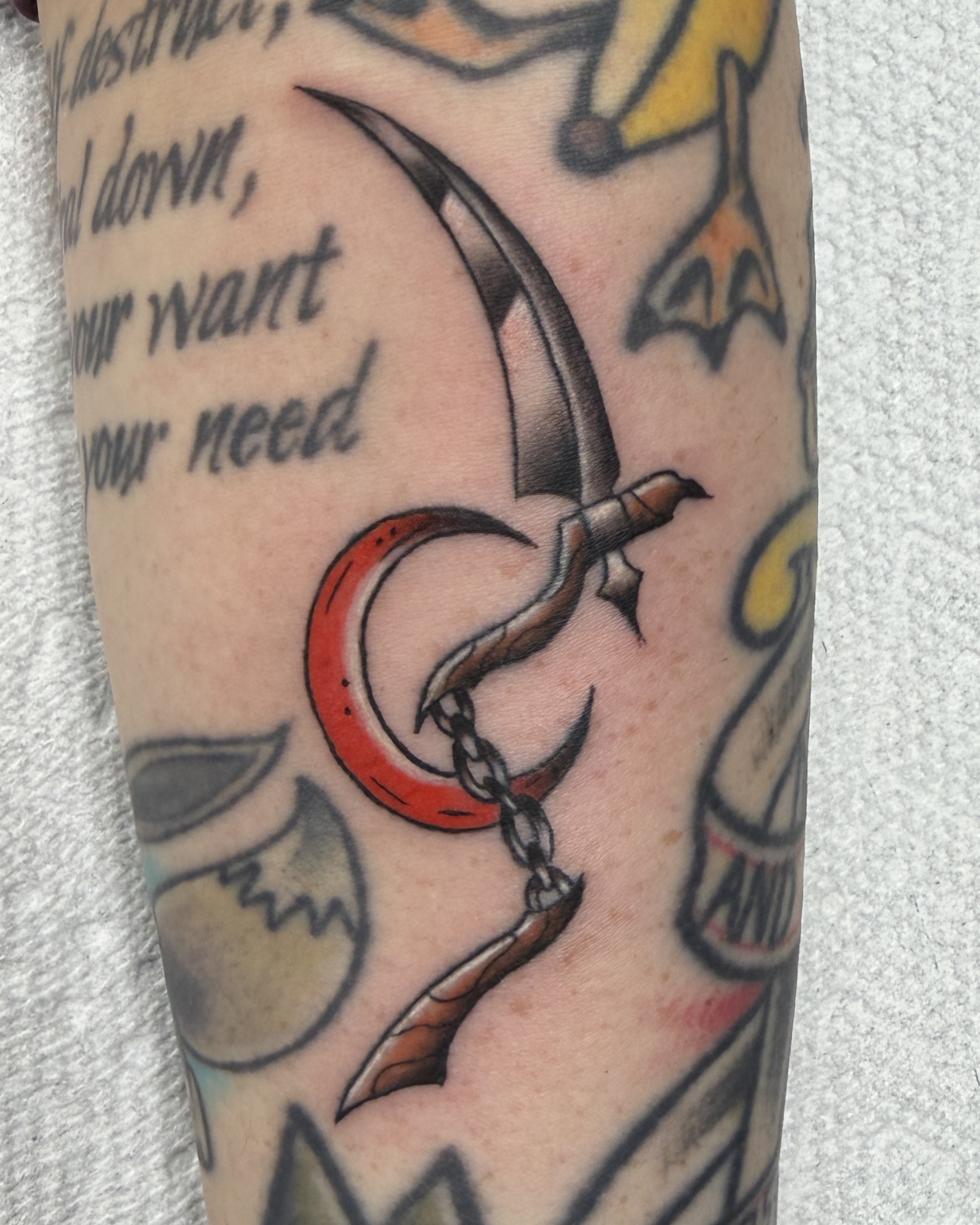 First Tattoo - Blade and Moon