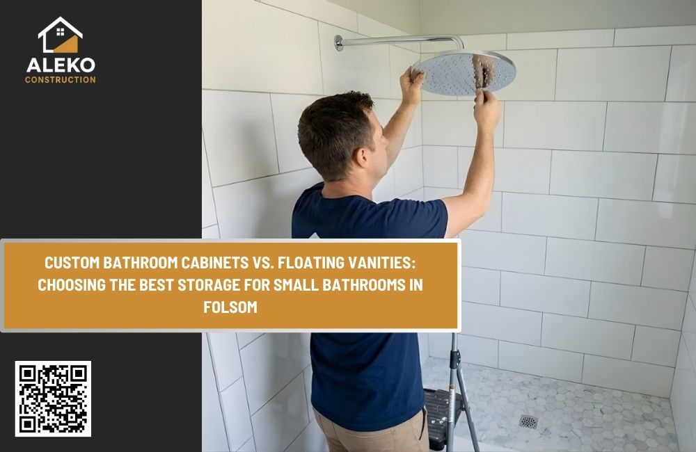 Custom Bathroom Cabinets vs. Floating Vanities: Choosing the Best Storage for Small Bathrooms in Folsom