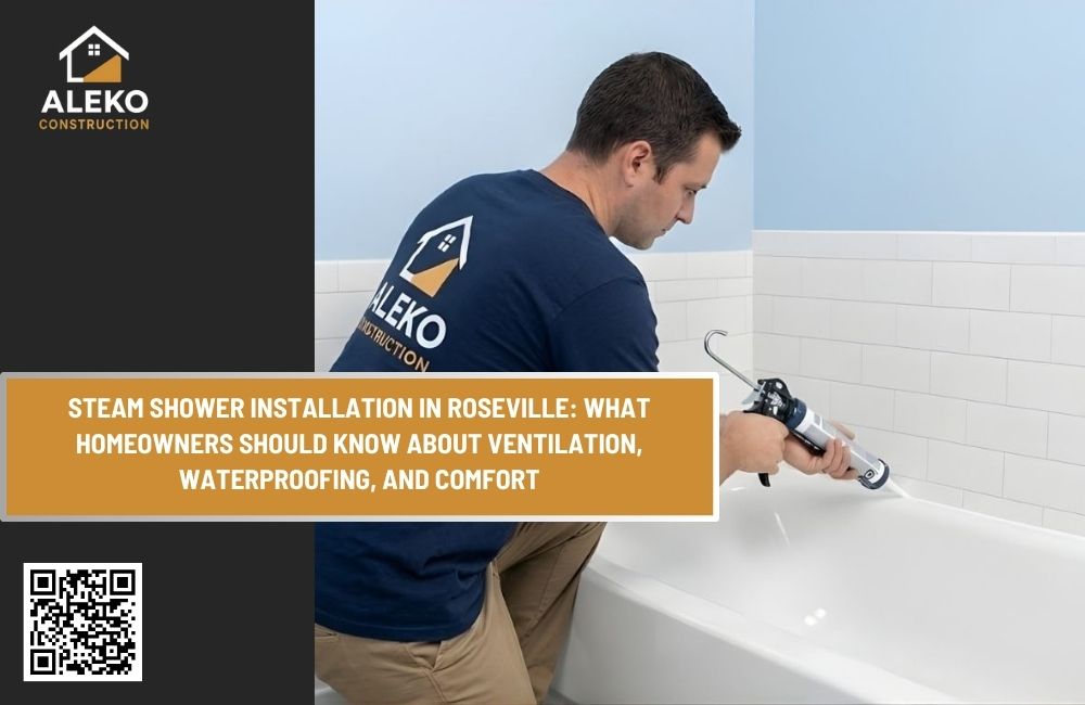 Steam Shower Installation in Roseville: What Homeowners Should Know About Ventilation, Waterproofing, and Comfort