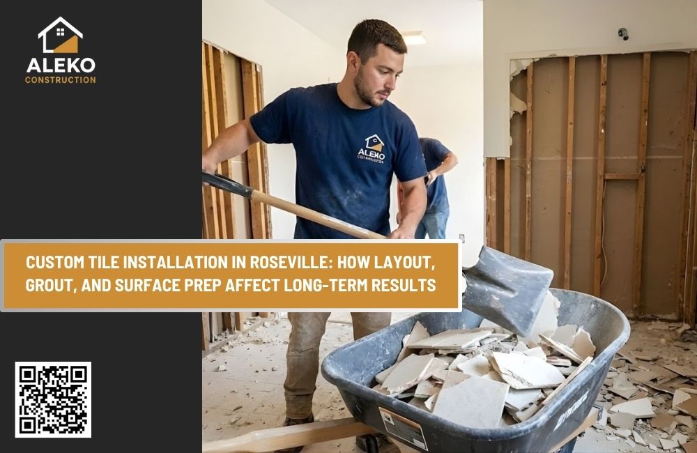 Custom Tile Installation in Roseville: How Layout, Grout, and Surface Prep Affect Long-Term Results