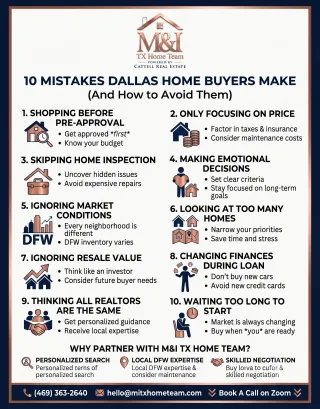 10 Mistakes Dallas Home Buyers Make | M&I TX Home Team