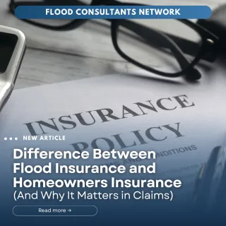 Difference Between Flood Insurance and Homeowners Insurance (And Why It Matters in Claims)