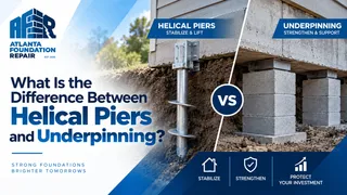 What Is the Difference Between Helical Piers and Underpinning?