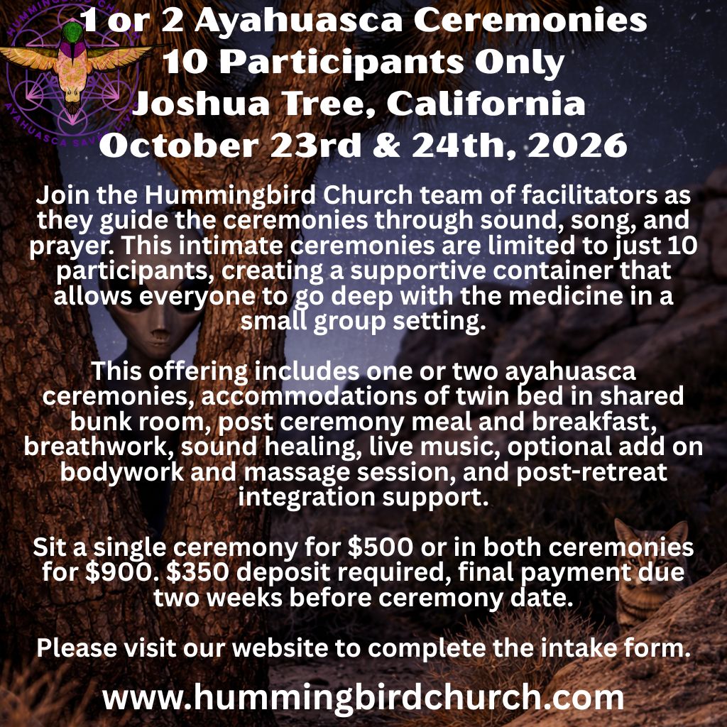 10 Participants Only - Joshua Tree, California - October 23rd & 24th, 2026 - Single Night Ceremony or Two Nights of Ceremony