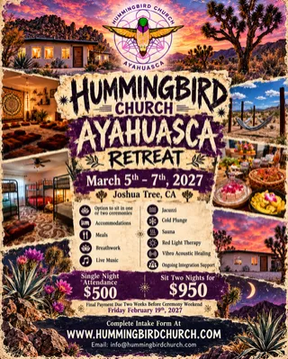12 Participants Only - Joshua Tree, California - March 5th & 6th, 2027 - Single Night Ceremony or Two Nights of Ceremony