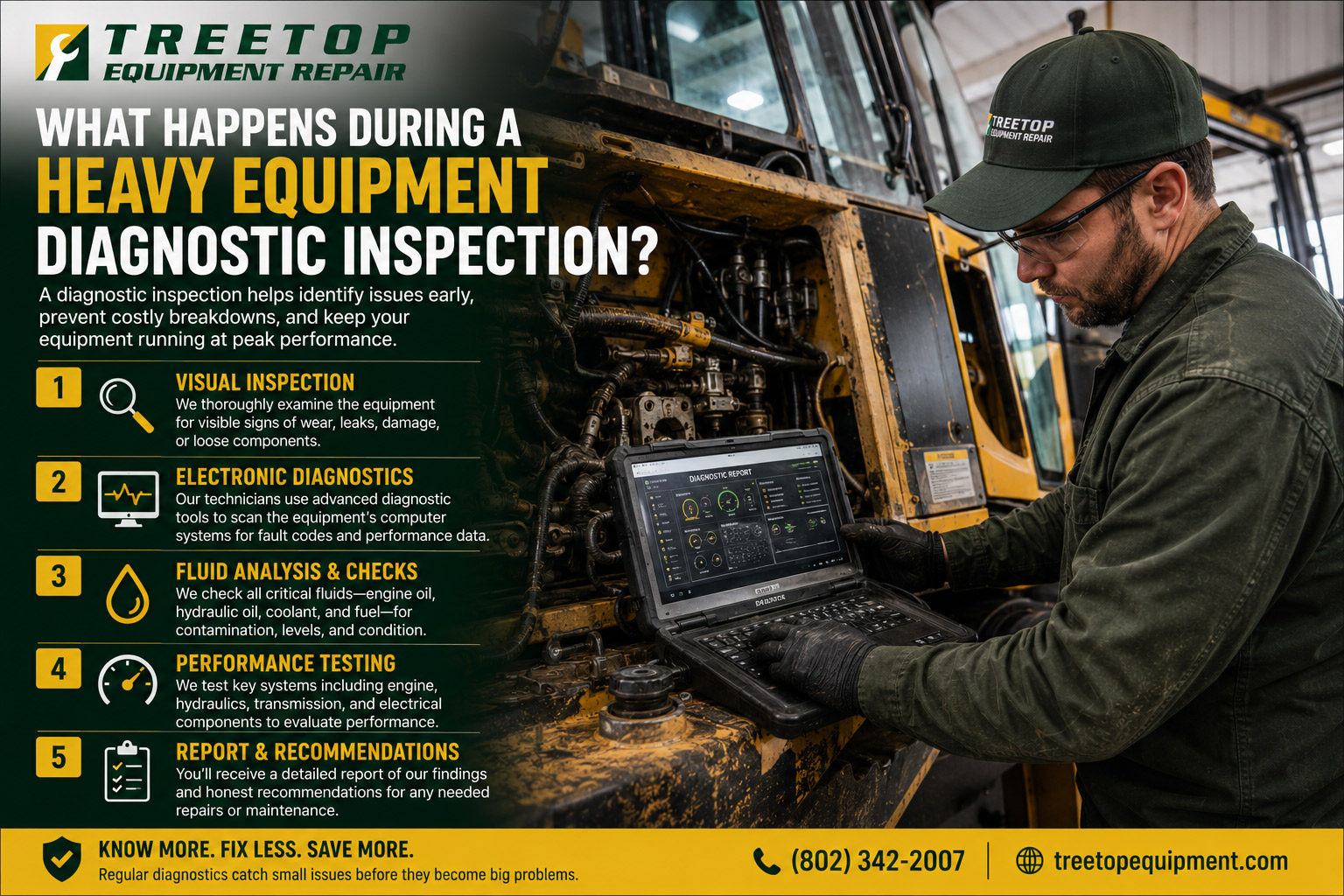 What Happens During a Heavy Equipment Diagnostic Inspection?