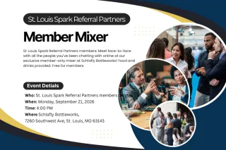 Exclusive Member-Only Mixer: Connect with St. Louis Spark Referral Partners on September 21
