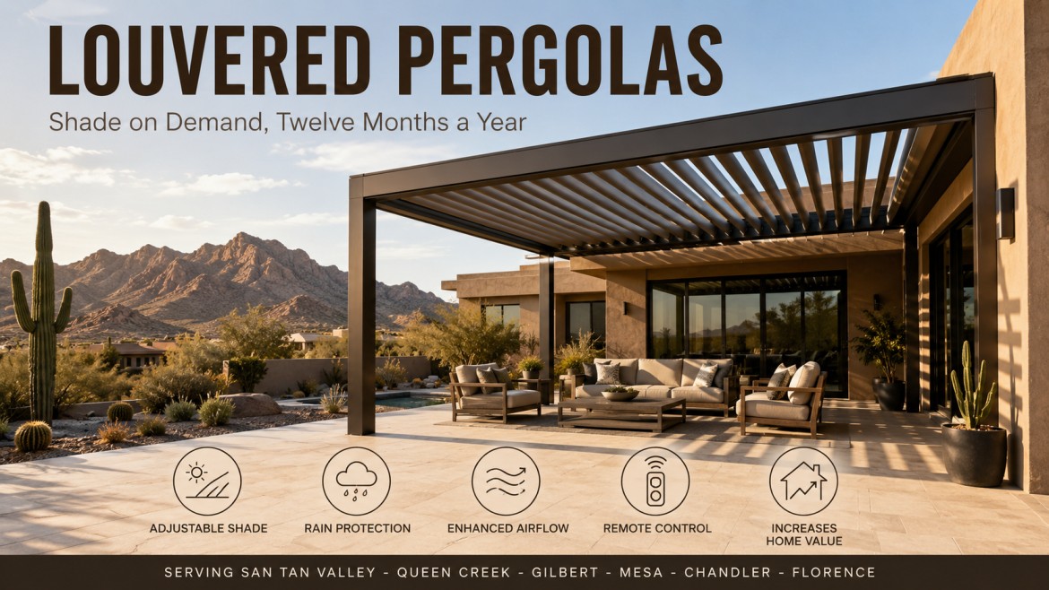 Louvered Pergolas in Arizona | Adjustable Shade Guide