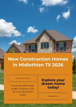 Midlothian TX New Construction 2026 — Builder Guide & Prices