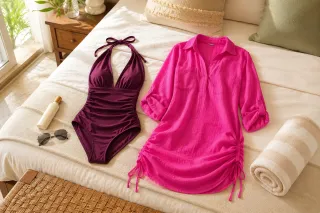 Honest Review: CUPSHE One Piece Swimsuit and Blooming Jelly Cover Up — Ordered Mid Trip, Delivered to the Door, Fit Like a Glove