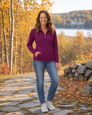 Honest Review: Women's Quarter Zip Quilted Pullover Sweatshirt Review