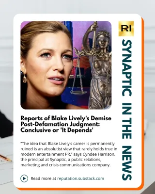 Reports of Blake Lively's Demise Post-Defamation Judgment: Conclusive or 'It Depends'