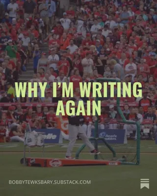 Why I'm Writing Again