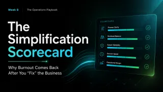 Week 8 - The Simplification Scorecard: Why Burnout Comes Back After You “Fix” the Business