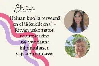 "Haluan kuolla terveenä, en elää kuolleena" – Ritvan uskomaton muutostarina 64-vuotiaana kilpirauhasen vajaatoiminnassa