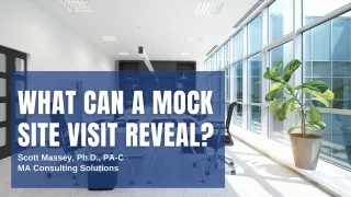 What Can a Mock Site Visit Reveal?