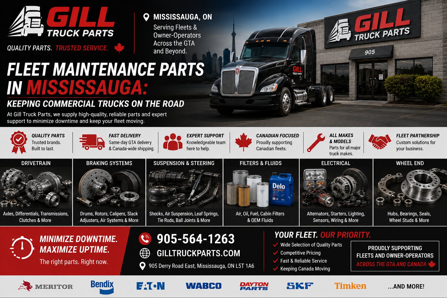Fleet Maintenance Parts in Mississauga: Keeping Commercial Trucks on the Road