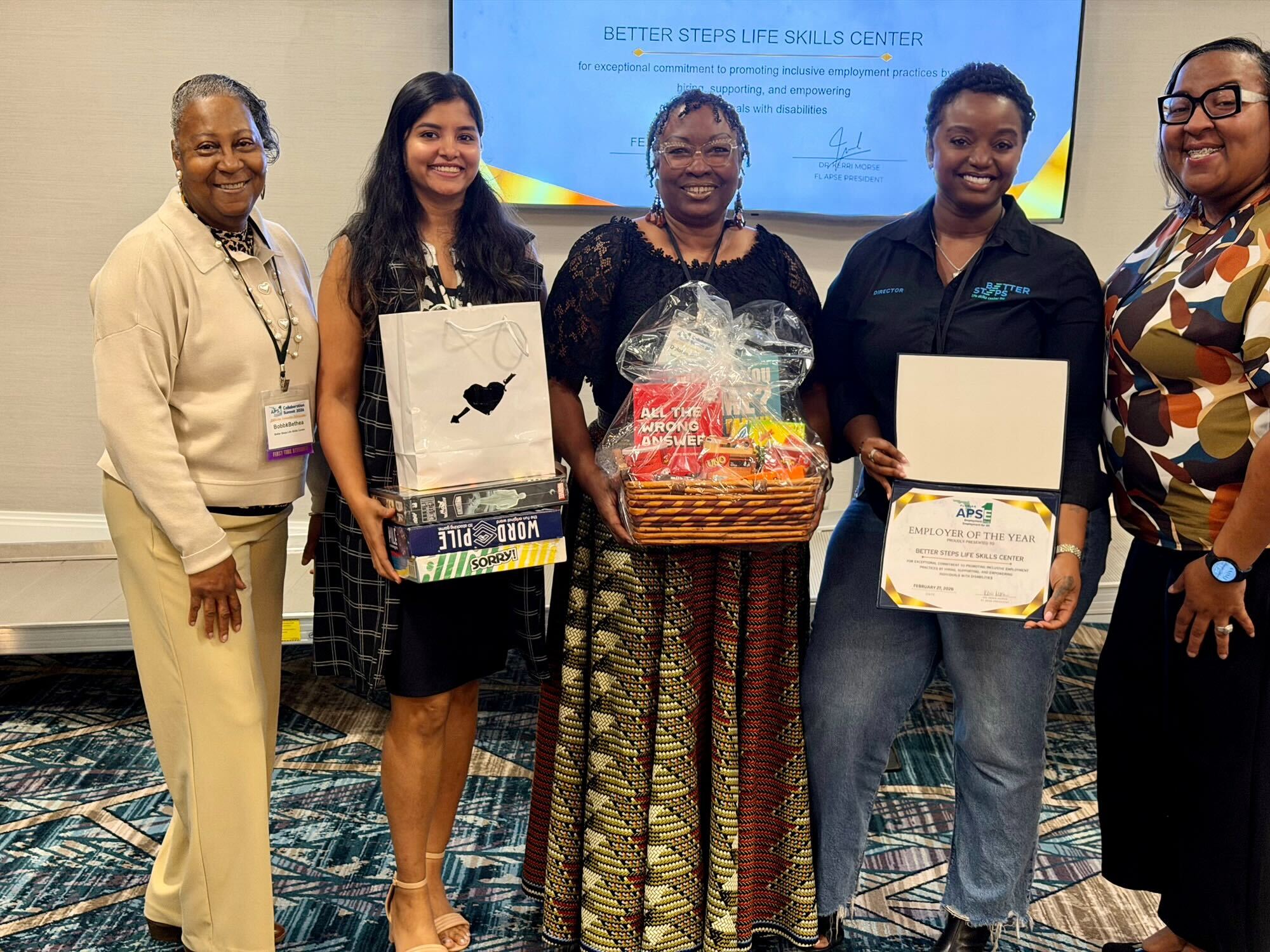 A Milestone for Inclusion: Better Steps Life Skills Center Named Florida APSE Employer of the Year