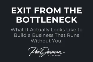 The Exit from the Bottleneck