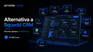Alternativa a Squadd CRM: AYVION Hub per CRM, funnel e automazioni