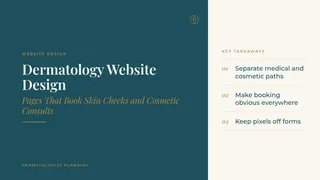 Dermatology Website Design: Pages That Book Skin Checks and Cosmetic Consults