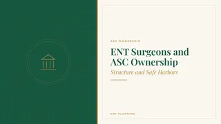 ENT Surgeons and ASC Ownership: Structure and Safe Harbors
